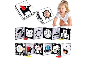 AGMJFN Black and White Baby Toys - High Contrast Baby Toys for Newborn Infant Montessori Sensory Toys 0-3 Months developmental toys Tummy Time Toys 6 7 8 9 10 11 12 month old baby must haves baby gifts