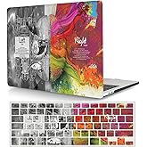 Laptop Case Compatible With New MacBook Air 13 Inch 2020 2019 2018 Release A2337 M1 A2179 A1932, Retina Display & Touch ID, Plastic Hard Shell & Keyboard Cover Skin - Left & Right Brain