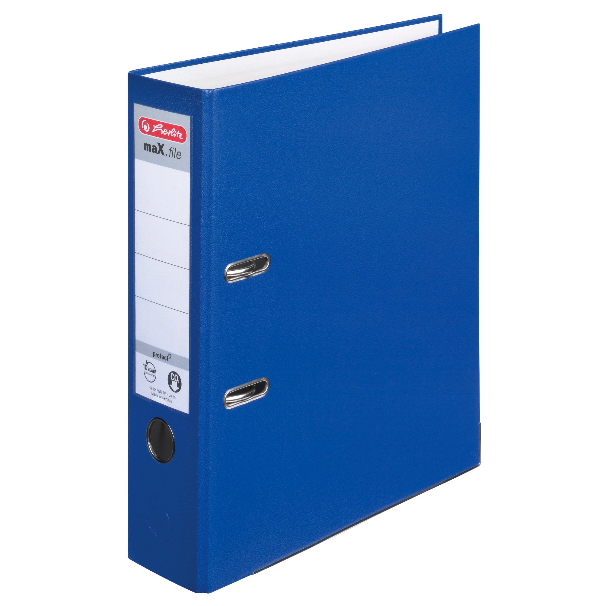 Herlitz max.file Protect A4 8cm Lever Arch File - Blue (5 Pieces)