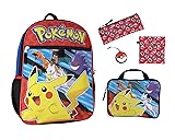 Bioworld Pokemon 5 PC Backpack Set With Padded Card