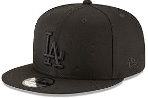 New Era MLB 9FIFTY Black Black Primary Logo Team Adjustable Snapback Hat Cap One Size Fits All