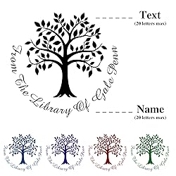 Customized Book Embosser Tree of life Color Stamp