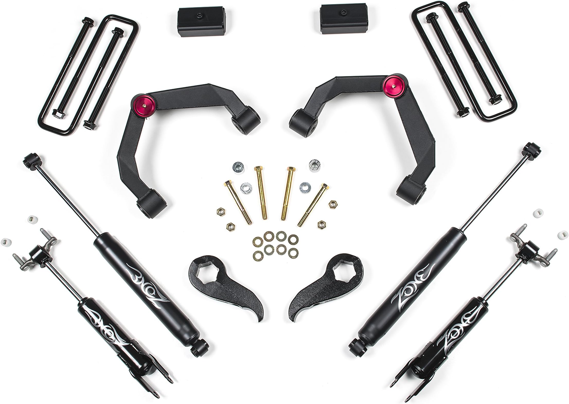 Zone Offroad Chevy/GMC 2500HD/3500HD 3" Adventure Series UCA Lift System w/o Top Overload Springs