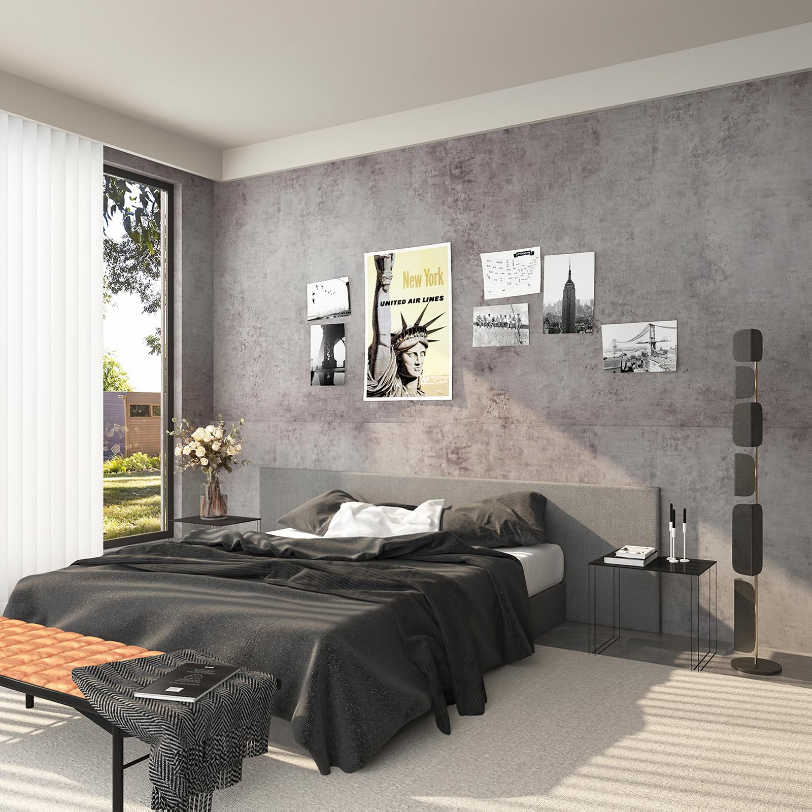 TOTIO EUR-KY83-08-15(80-4) Industrial Style Metal Wallpaper