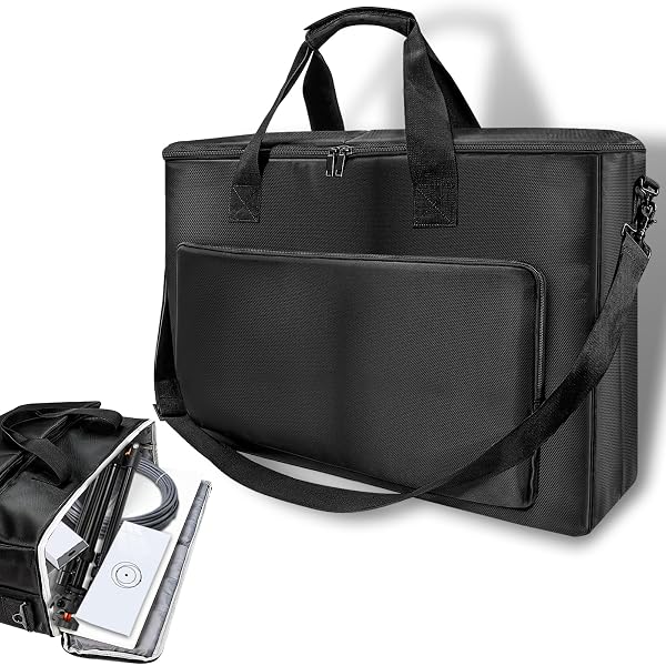 AstroniSync Starlink Mini Travel Case – Shockproof, Water-Resistant Bag With Customizable Compartments For Starlink Mini Antenna (Black)