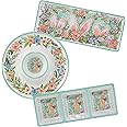 Certified International Joy of Easter Melamine 3 Piece Hostess Servware Set, Multicolor, Large