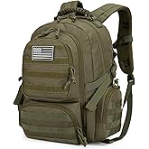 W WINTMING 30L Military Tactical Backpack for Men 3 day Assault Pack Molle Daypack Army Hiking Rucksack (Army Green)