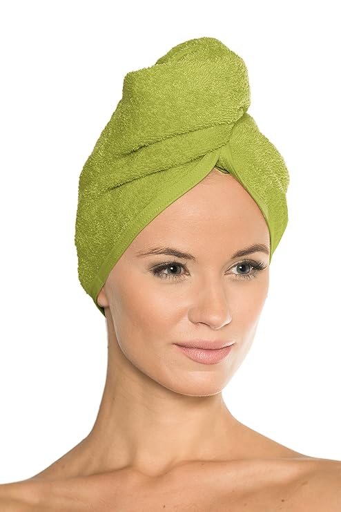 Sophie Bernard Kopfhandtuch Haar-Turban Badeturban ZOE Kollektion Bath & Spa. Fühl Dich Wohl! Farbe: Olivgrün