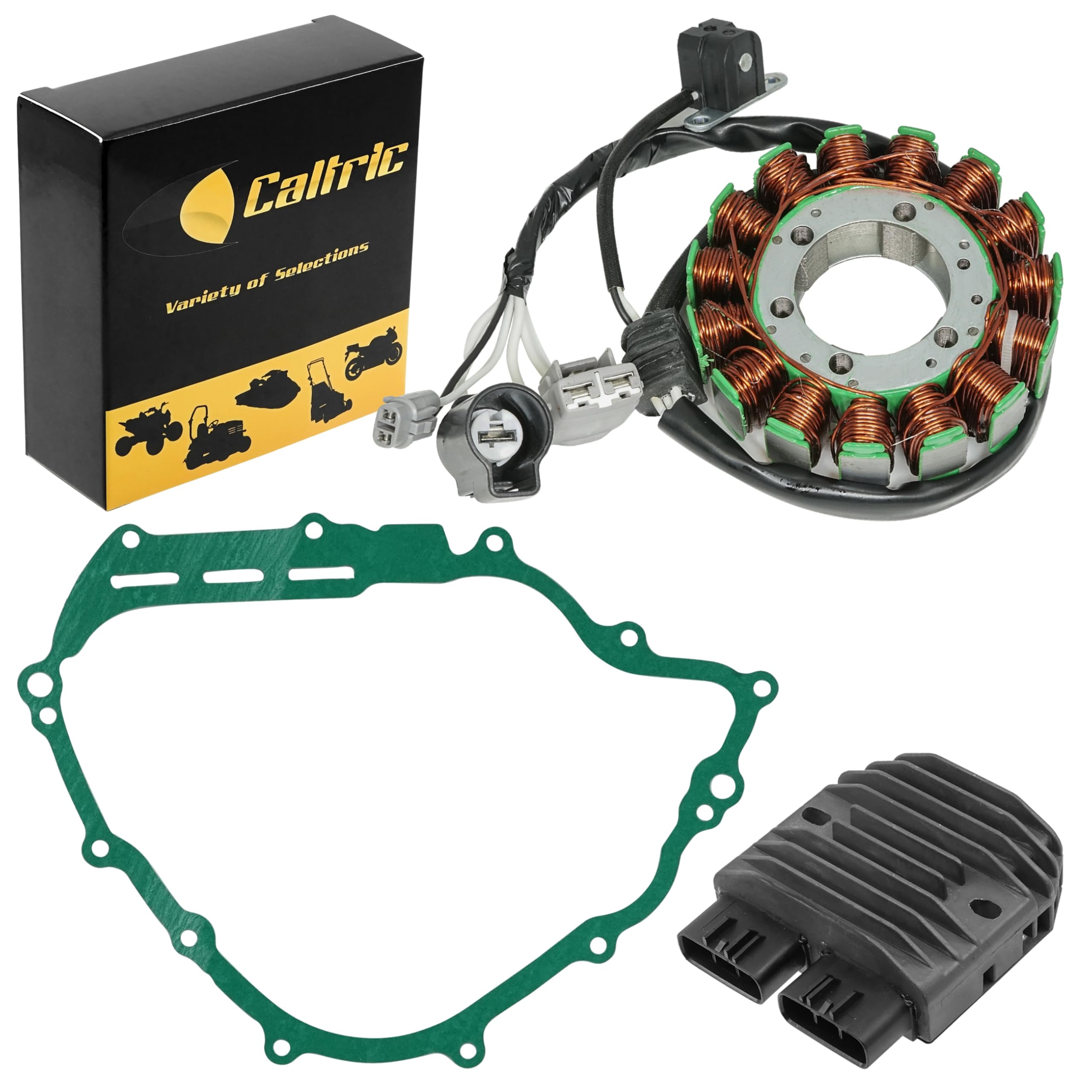 Photo 1 of ***UNTESTED UKNOWN DAMAGES/ MISSING PIECES*** Caltric Stator and Regulator Rectifier with Gasket Compatible with Yamaha Rhino 700 Yxr700F 4X4 Fi 2008-2013