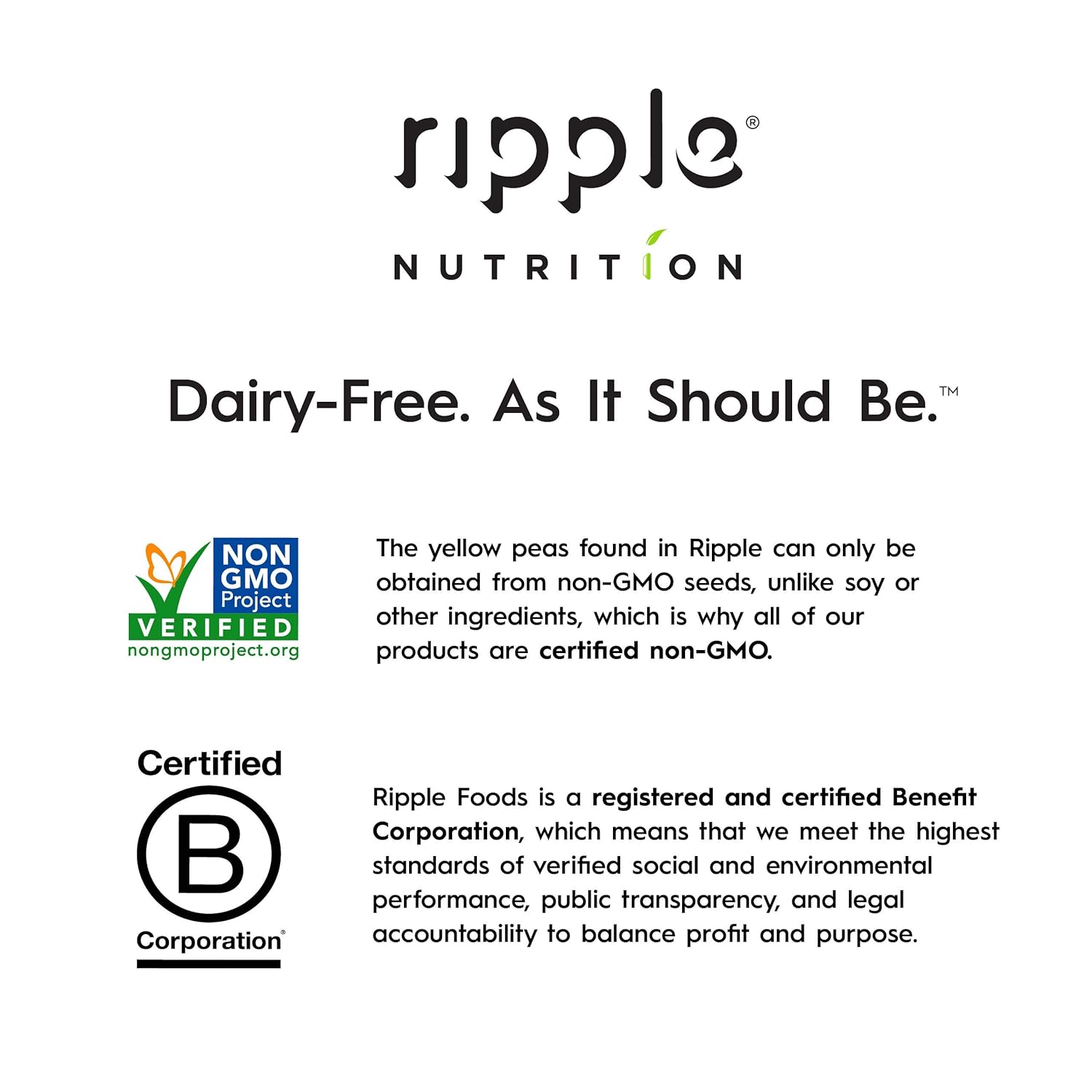 Ripple Vegan Protein Powder, Chocolate 20g Clean Plant Based Pea