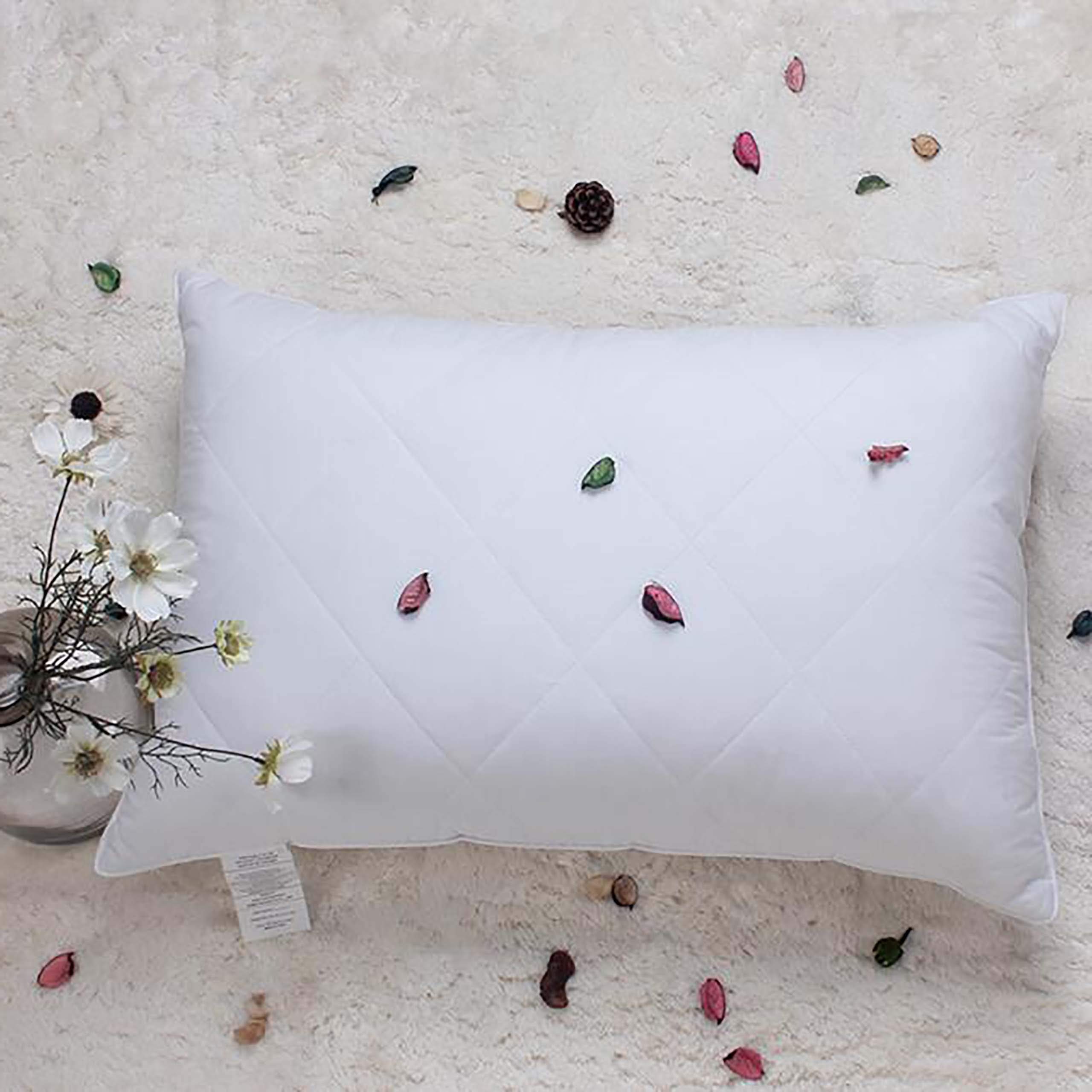 white bed pillows