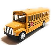KiNSMART KiNSFUN Yellow School Bus 5" Die Cast Metal Model Toy Car
