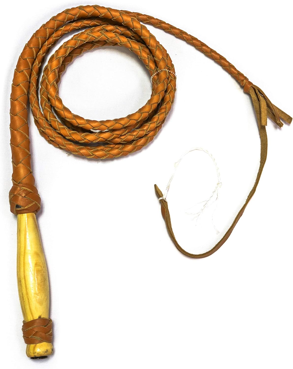 10 FT Brown BRAIDED LEATHER BULLWHIP Whips & Crops