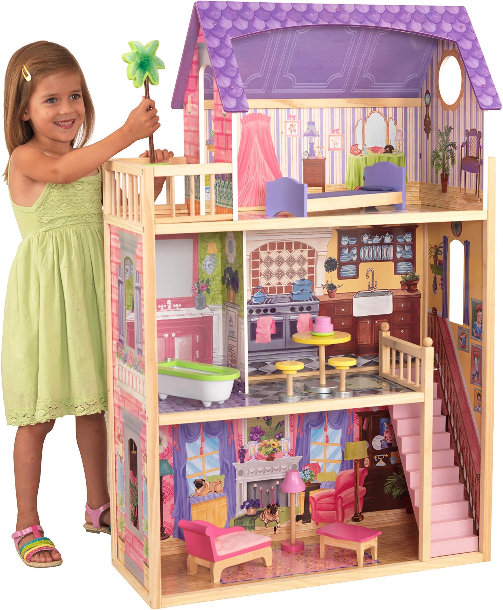 kidkraft 65252 majestic mansion wooden dollhouse