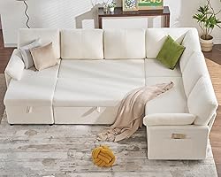 PaPaJet Sofa Bed, 112 Inch Sleeper Sofa, Oversized