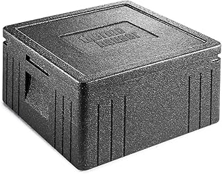 thermohauser EPP-Thermobox Pizza Eco Line schwarz, mit Deckel, 21,5 L