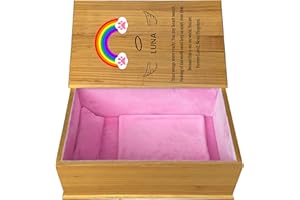 Handmade Waterproof Pet Casket|Dog Cat Casket,Coffin|Pet Caskets For Dogs,Cats|Pet Burial Box,Wooden Box| Pet Memorial (Mediu