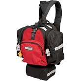 TRUE NORTH Spitfire Wildland Fire Pack, Red | NFPA 1950 Compliant, 2250 cu in, Fire Shelter Compatible, MOLLE Hip Belt, 12 Fusee Capacity, Hydration Pocket, PFAS-Free