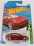 Hot Wheels 2019 Hw Green Speed Tesla Model 3 226/250, Maroon