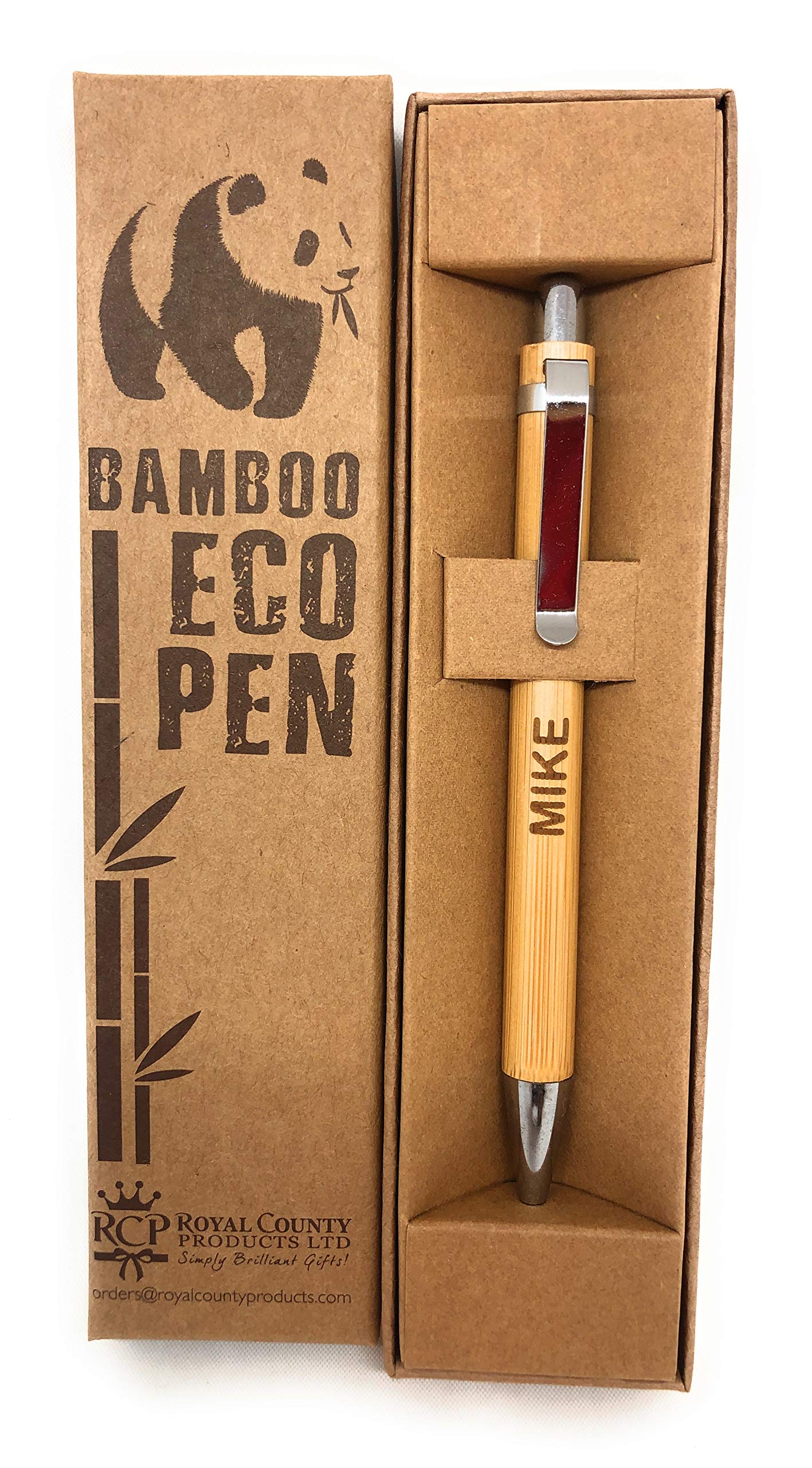 Royal County Personalised Bamboo Pens - Eco Friendly - Mike