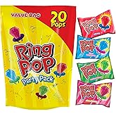 Ring Pop Halloween Candy Lollipops, 20 Count, Assorted Flavor Party Favors | Halloween lollipops, individually wrapped, for candy bowls, trick-or-treat bags, and birthday parties