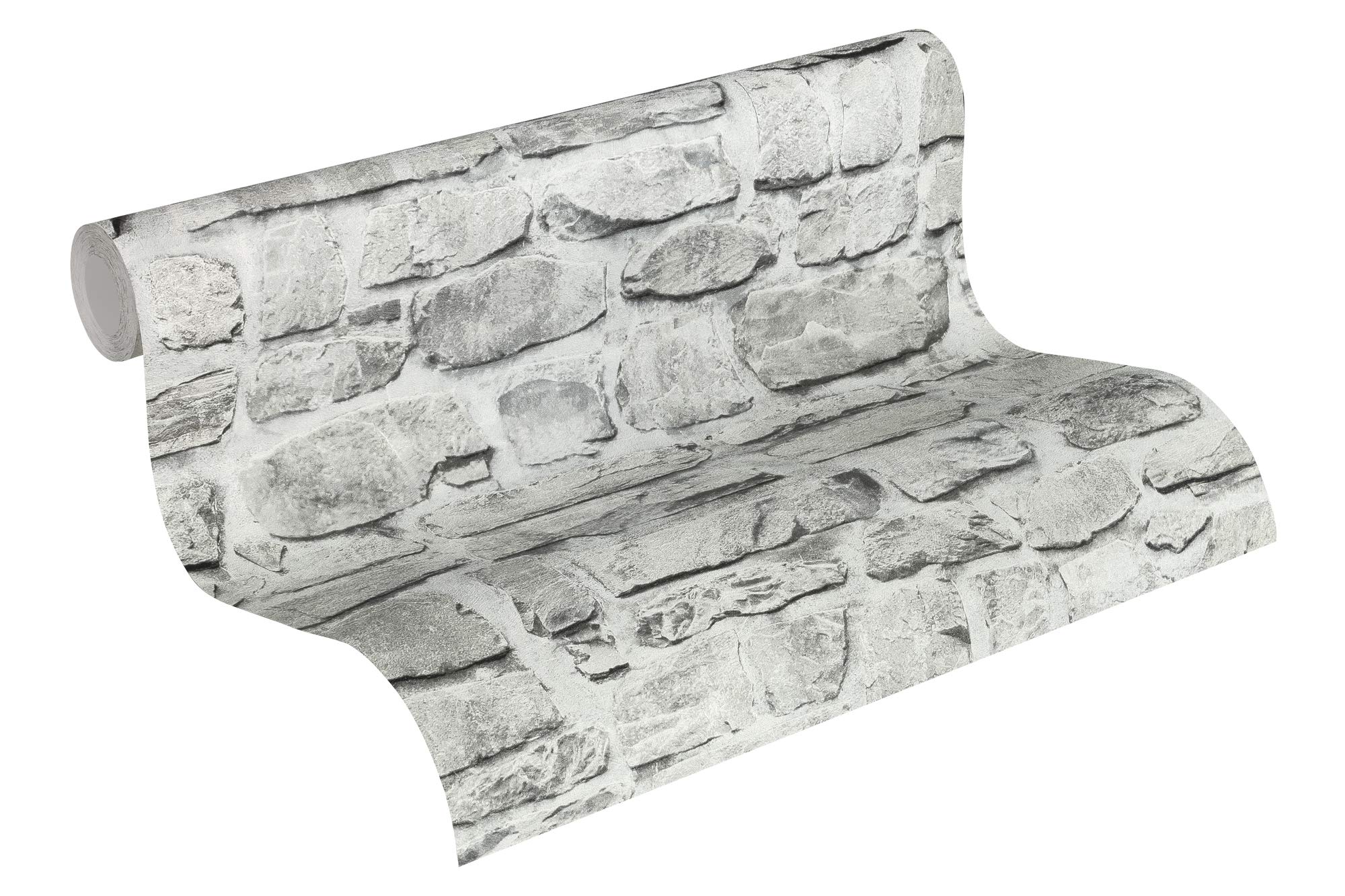 A.S. Création Brick Wallpaper Elements Non-Woven 10.05 m x 0.53 m Grey Beige Made in Germany 363701 36370-1