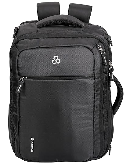 Cosmus Agility Black Convertible Backpack Messenger Bag Shoulder Bag Laptop Case Handbag Business Briefcase Multi-Functional 3 in 1 Travel Bag Fits 15.6 Inch Laptop