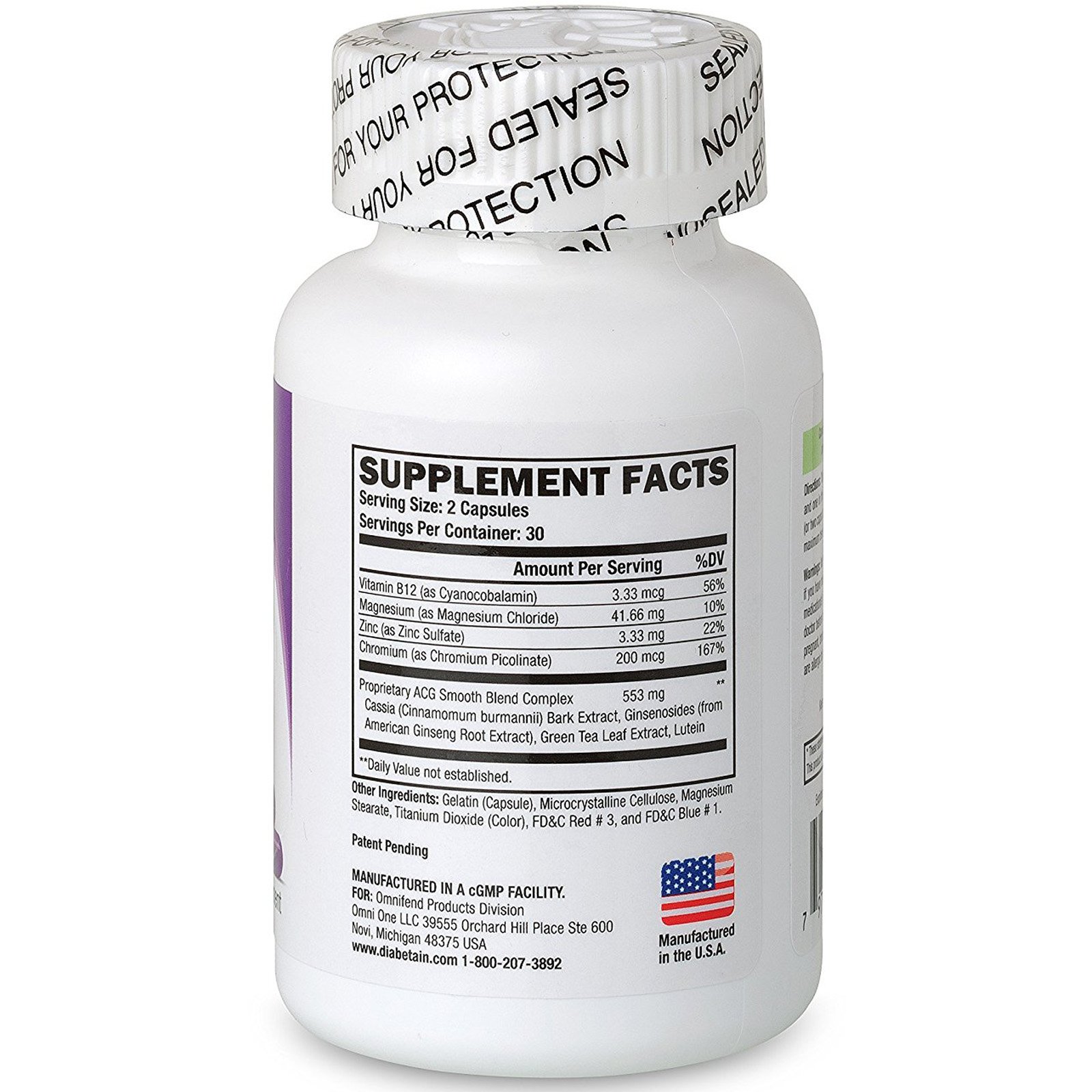 Diabetain Type 2 Diabetes Supplement by Omnifend Diabetic Naturally