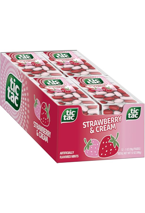 Amazon.com : Tic Tac Strawberry & Cream Mints 1 oz : Grocery