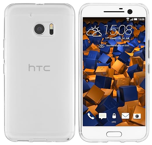 mumbi Schutzhülle für HTC 10 Hülle transparent weiss