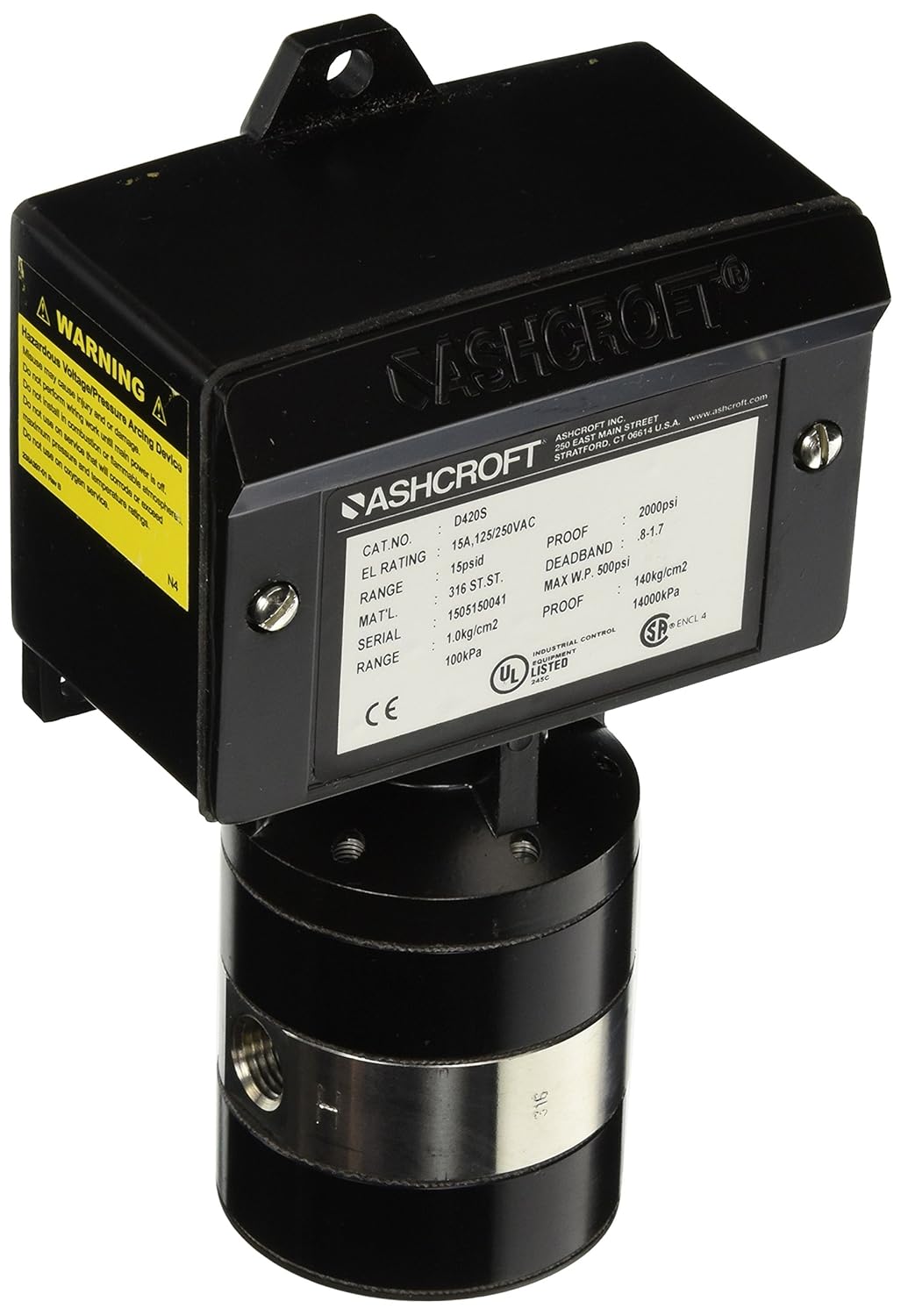 Ashcroft Type 400 Series D4 Differential Pressure Switch