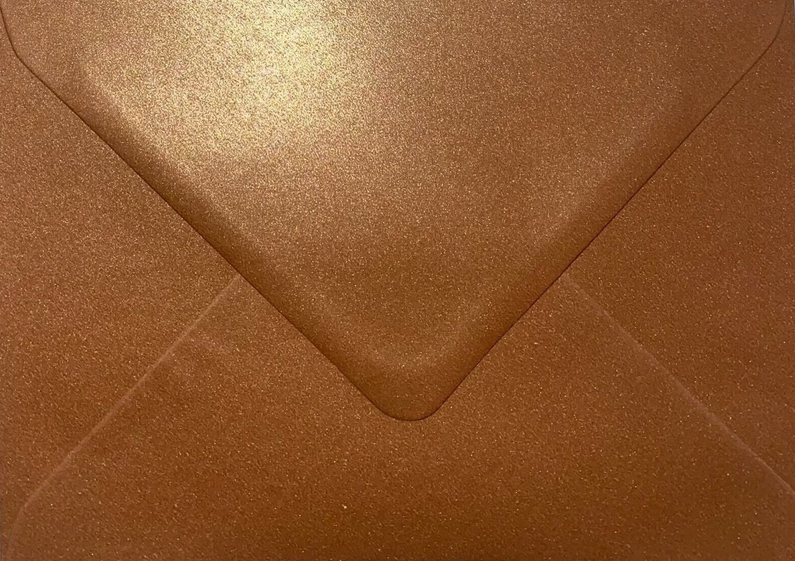 C5 Coloured Envelopes for A5 Greeting Cards Wedding Invitations & Crafts (162x229mm) Pack of 30 (Pearl Copper)