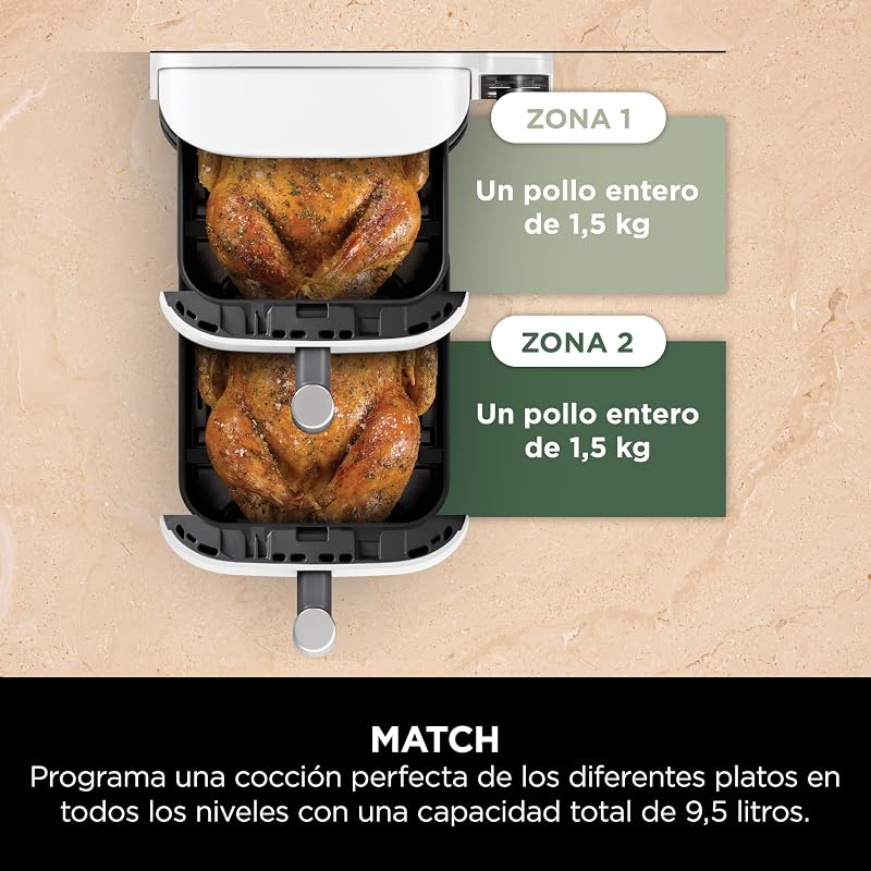 Double Stack XL, fritadeira de ar de duas gavetas, 9.5L, branca