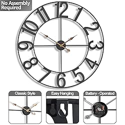 Sorbus Large Wall Clock for Living Room Decor