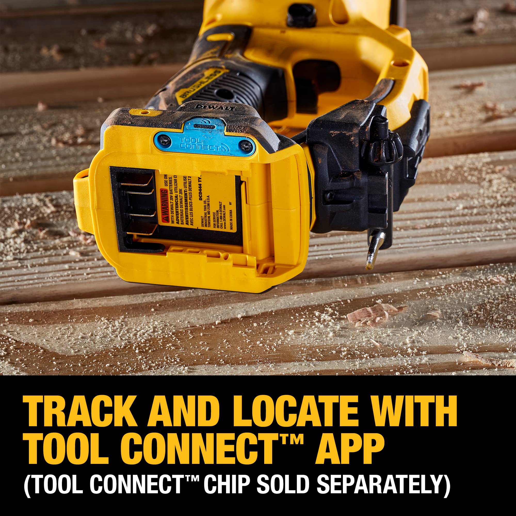 DEWALT 20V MAX* Brushless Cordless 1/2 in. Compact Stud and Joist Drill with FLEXVOLT ADVANTAGE™ (Tool Only) (DCD444B)