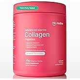 Haroutine Advanced Marine Collagen Powder Plus Liposomal Vitamin C, Hyaluronic Acid & Biotin, Sugar-Free Type I Collagen Supplement for Skin, Hair, Nails, Joint & Gut Health - 30 Servings, Unflavored