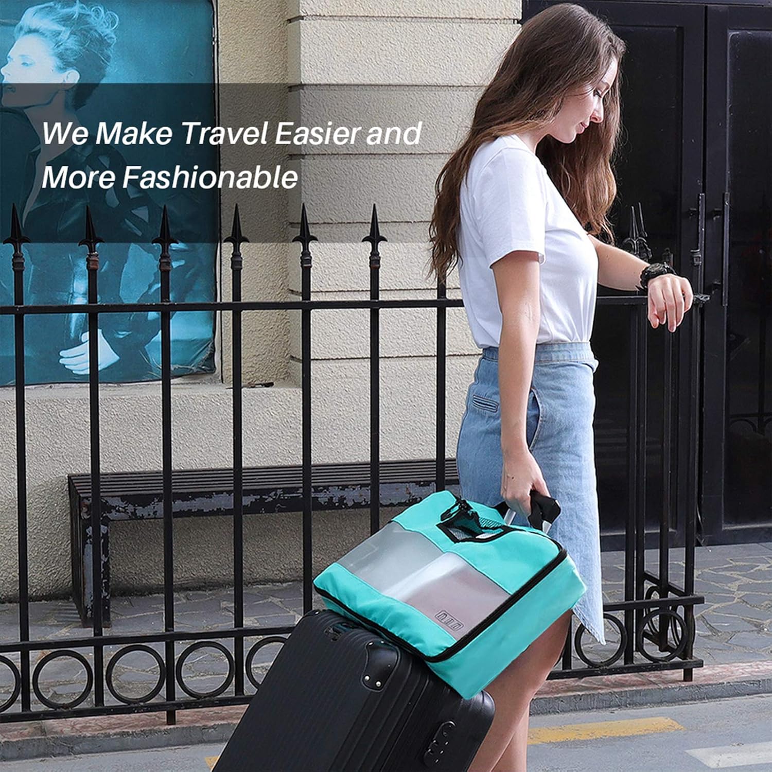  | Veken 6 Set Packing Cubes, Travel Luggage Organizers with Laundry Bag & Shoe Bag (Teal) | Packing Organizers