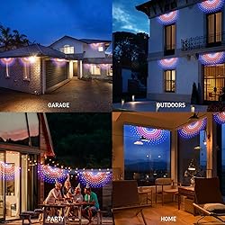 Leisure world 3 Pack 150 LED American Flag Banner