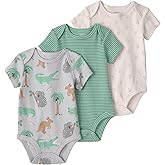 little planet by carter's unisex-baby 3-pack Short Sleeve Bodysuits Made With Organic Cotton