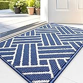 OLANLY Indoor Door Mat, 32x20 Inch, Dirt Resistant and Absorbent, Non-Slip Rubber Backing Floor Mats, Easy Clean Low-Profile Doormat for Entryway, Front Door, and Inside Entrance, Navy