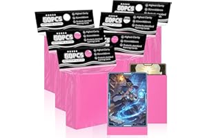 TIOPLIOR Pink Card Sleeves Fit for MTG, 300 Pieces Standard Card Sleeves for Trading Card Sports Cards Baseball Cards TCG Magic(66x91mm), Affordable Sturdy and Nice Shuffling