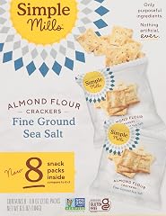 Simple Mills, Fine Ground Sea Salt Crackers Snack Pack, 8 Count, 0.8 Ounce