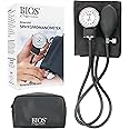 BIOS Diagnostics Aneroid Sphygmomanometer – Professional Manual Blood Pressure Cuff with 300 mmHg Manometer, Dual Air-Release