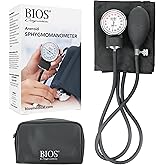 BIOS Diagnostics Aneroid Sphygmomanometer – Professional Manual Blood Pressure Cuff with 300 mmHg Manometer, Dual Air-Release