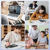 NEWYES 991ES MAX Rechargeable Scientific Calculator Writing Pad Dual Power Black view 6