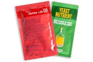 Craft A Brew - Safale US-05 Yeast - Fermentis - American Ale Dry Yeast - For American Ales - Ingredients for Home Brewing - Beer Making Supplies - [1 Pack]