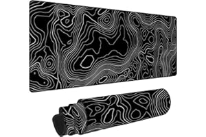 Bzu Topographic Contour Extended Big Mouse Pad Large,XL Gaming Mouse Pad Desk Pad,31.5x11.8inch Long Computer Keyboard Mouse 