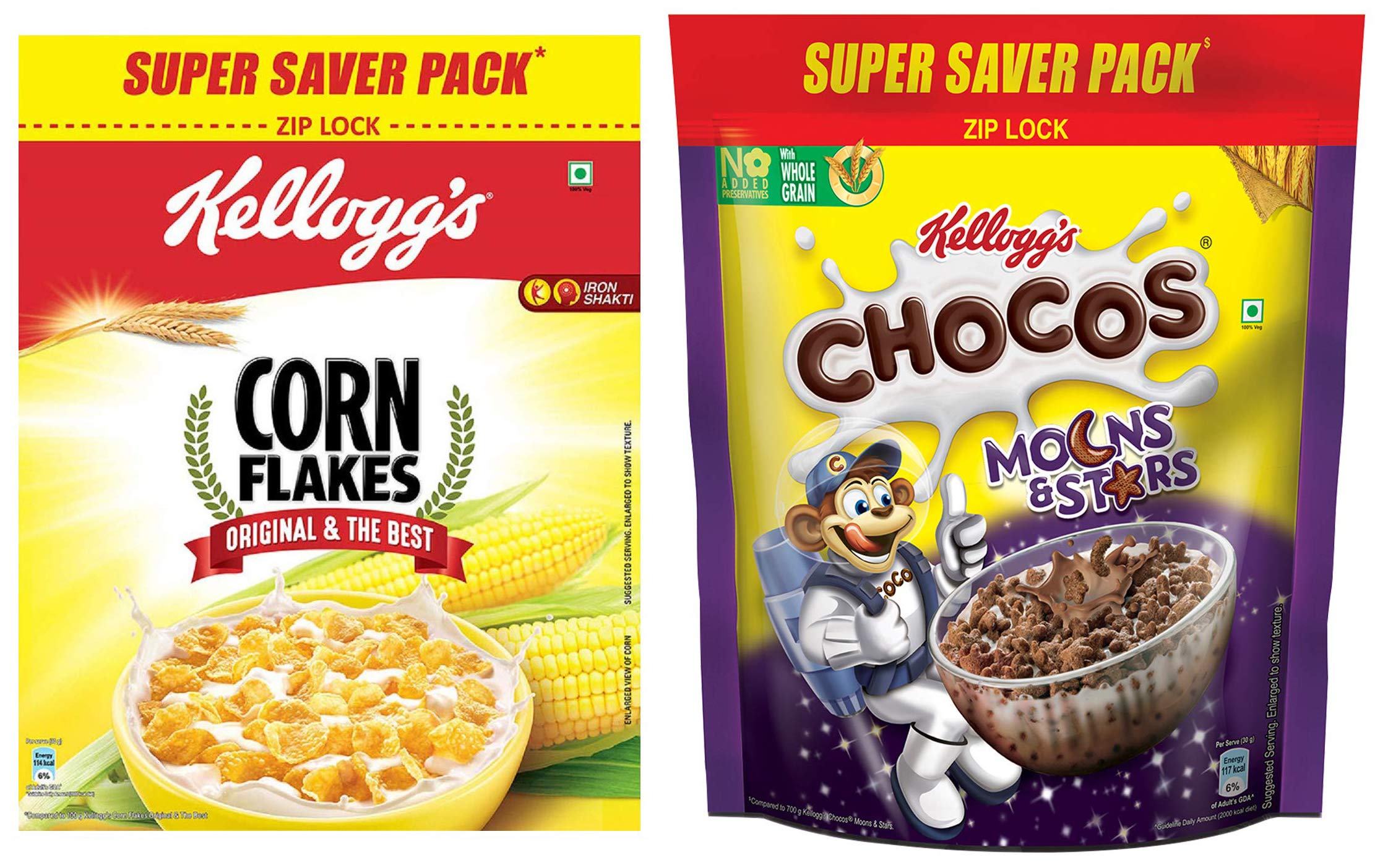 Buy Kellogg's Combo, Kellogg's Corn Flakes Original, Breakfast Cereal