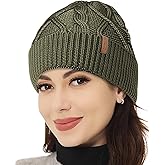 100% Merino Wool Beanie for Men Women, Knit Cuffed Winter Hat, Lightweight Warm Breathable Cap, Unisex Outdoor Gift