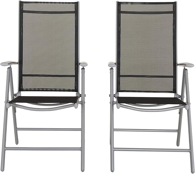 Chicreat Aluminium Folding Chair, Adjustable 7Position High Backrest